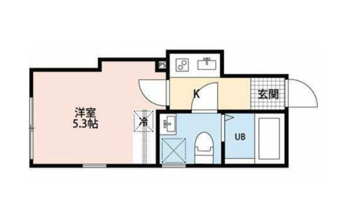 BENESSERE富士見台(1K/2階)の間取り写真