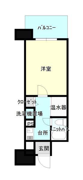 トーカンマンション長田町(1K/10階)の間取り写真