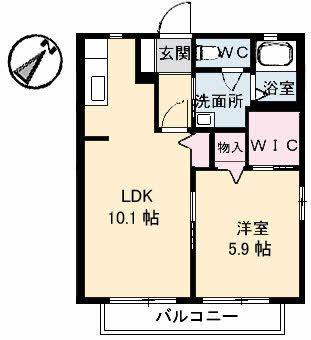 アーネスト南日吉(1LDK/2階)の間取り写真