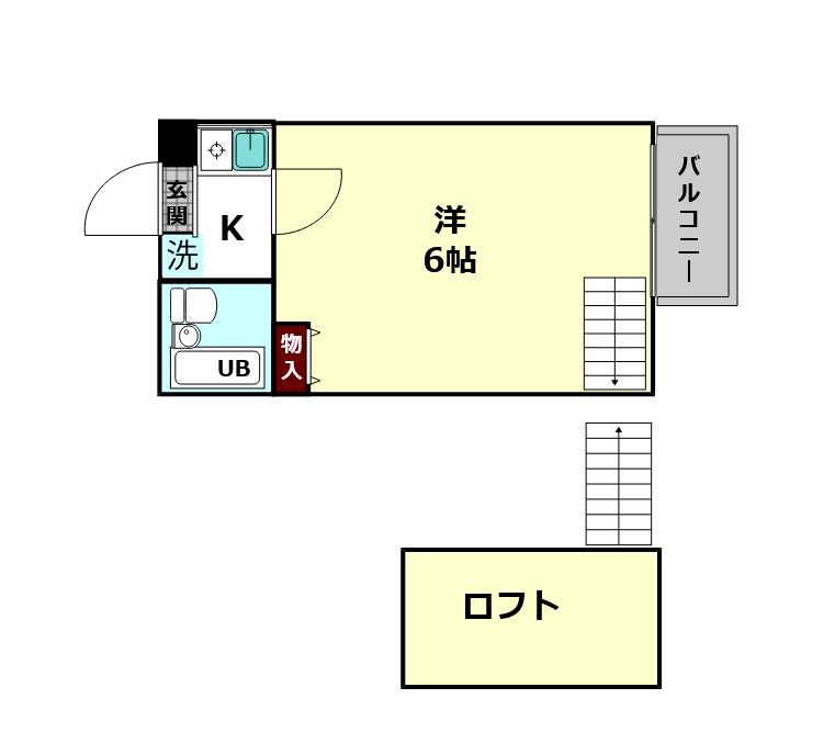 シティパレス学園前P7(1K/1階)の間取り写真