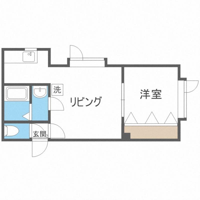 アメニティコート(1LDK/2階)の間取り写真