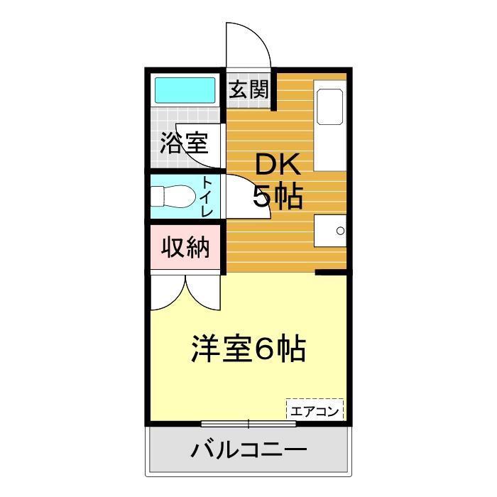 メゾン・ド・ジュン(1DK/1階)の間取り写真