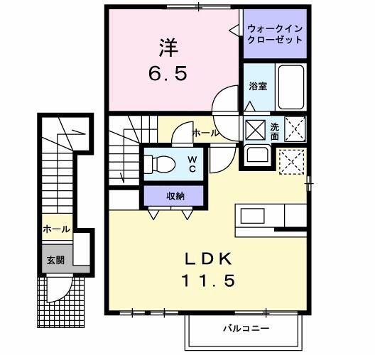 サンリュー07B(1LDK/2階)の間取り写真