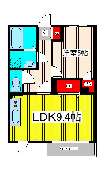 アメニティプラザ(1LDK/3階)の間取り写真
