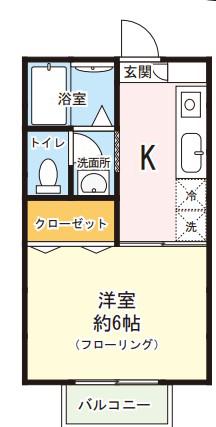 アルエット(1K/2階)の間取り写真