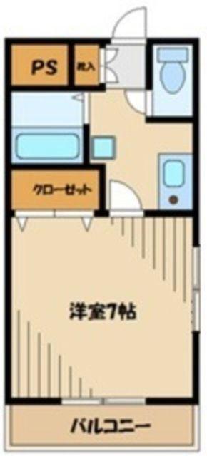 サンライズ中町(1K/2階)の間取り写真