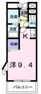 グランソレイユ(1K/3階)の間取り写真