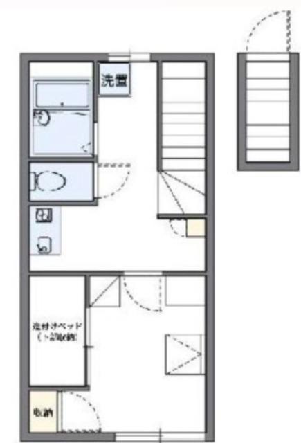 レオパレスシャルマン中野(1K/2階)の間取り写真