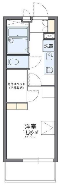 レオパレスFLATELIER(1K/2階)の間取り写真