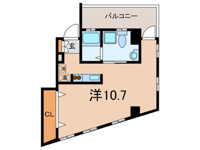 ディアコート苦楽園口(ワンルーム/3階)の間取り写真