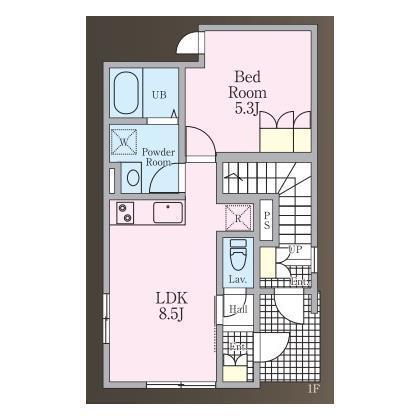 LA MAISON SUCRE(1LDK/1階)の間取り写真