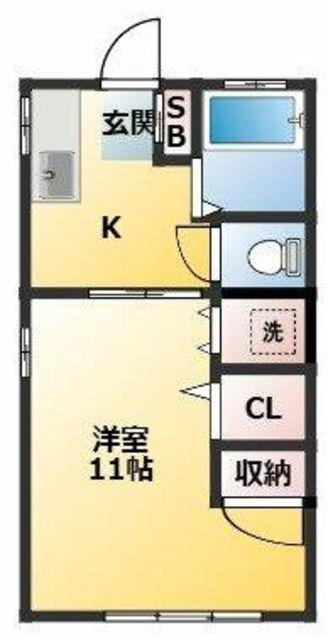 柳田マンション(1K/3階)の間取り写真