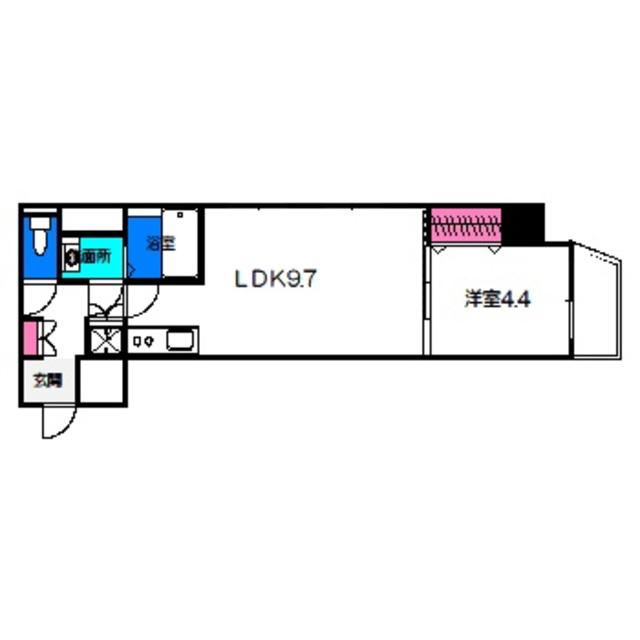 フレームウッド(1LDK/7階)の間取り写真