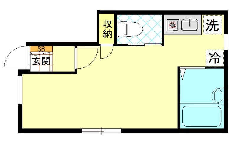 K-HOUSE北小岩(ワンルーム/1階)の間取り写真