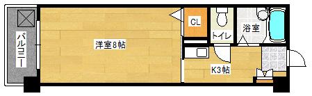 ウェルス21(1K/4階)の間取り写真