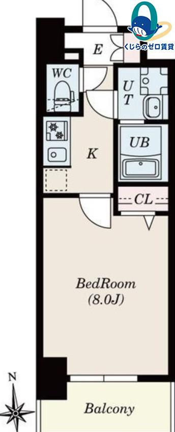 S-RESIDENCE尾頭橋BEAUTE(1K/12階)の間取り写真
