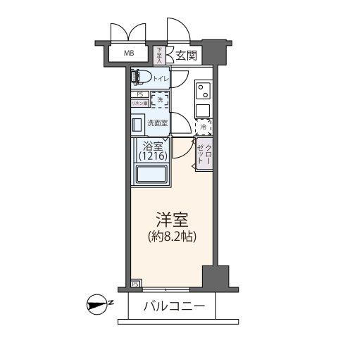 リージア経堂イーストプレイス(1K/1階)の間取り写真