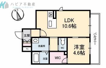 REGIO二番町(1LDK/2階)の間取り写真
