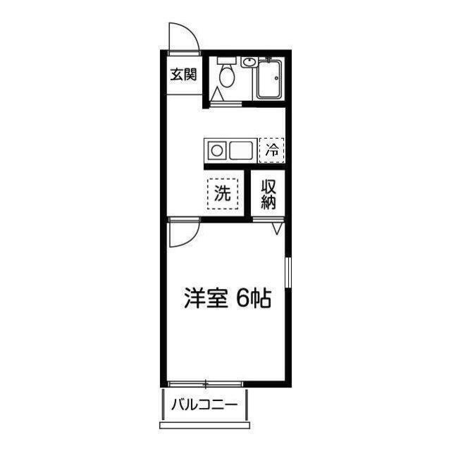 プレジールクレール(1K/1階)の間取り写真