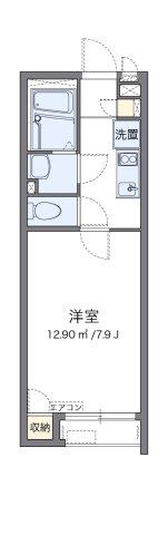 クレイノ桜ソレイユ(1K/2階)の間取り写真