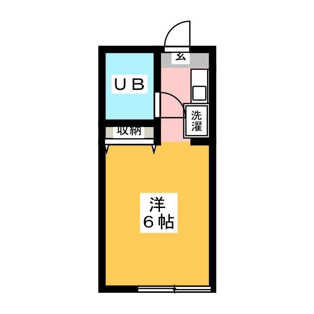 一秀ハイム(ワンルーム/1階)の間取り写真