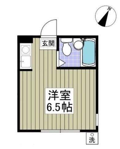 ミレニアム狭山(ワンルーム/1階)の間取り写真