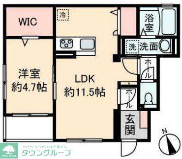 SANCTBELLE COURT(1LDK/1階)の間取り写真
