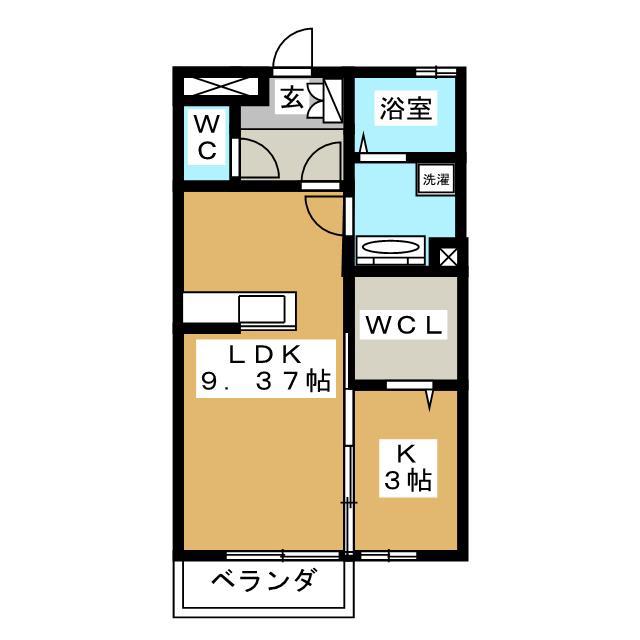カサ・デ・サチII(1LDK/1階)の間取り写真