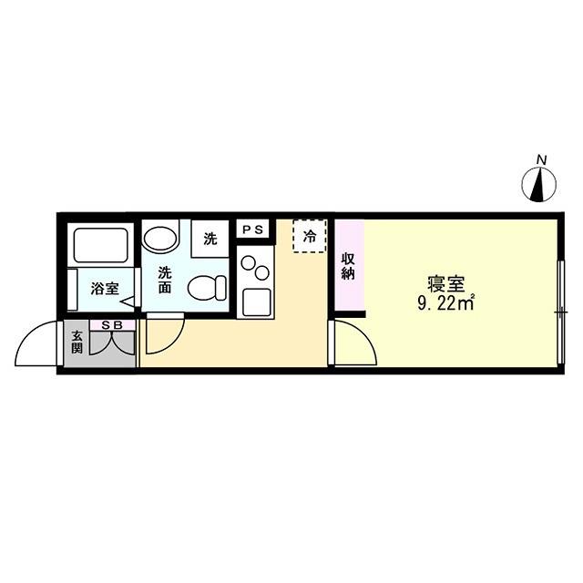 LUMIERE HATOGAYA(1K/2階)の間取り写真