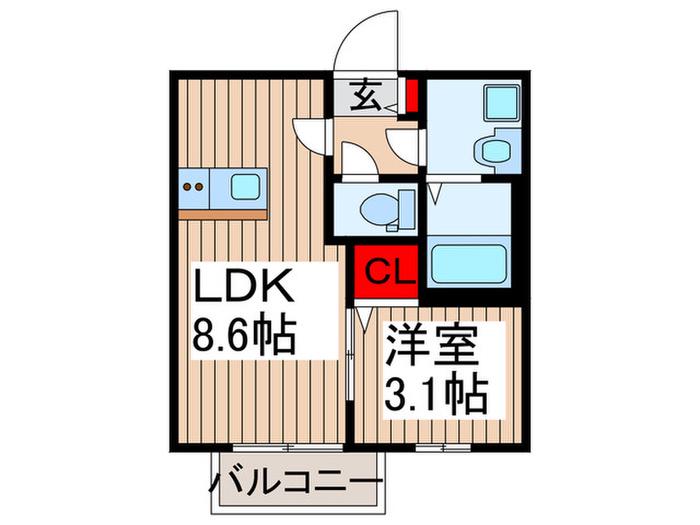 BESTSTAGE北区大成町4丁目IV(1LDK/1階)の間取り写真
