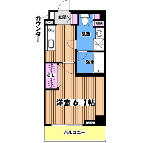 STAGEGRANDEHACHIOJI(1K/3階)の間取り写真