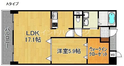 セントレジデンス(1LDK/7階)の間取り写真
