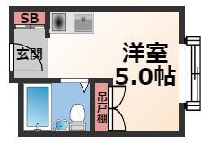 プレアール小若江(ワンルーム/3階)の間取り写真