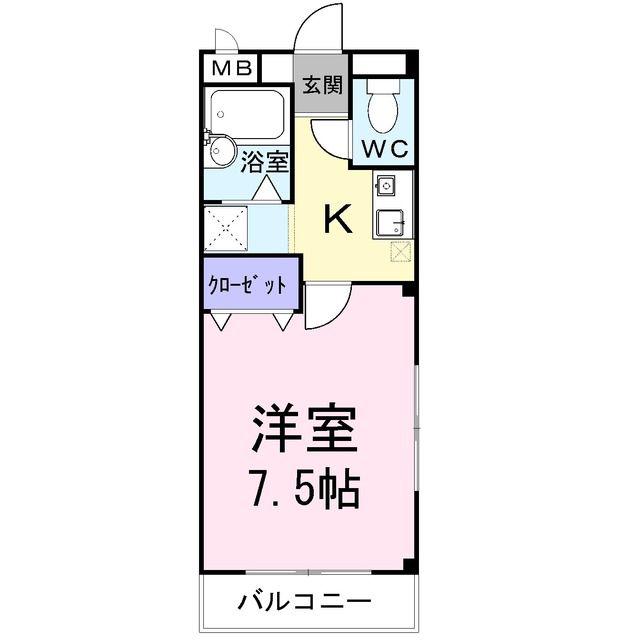 シェーネホフII(1K/1階)の間取り写真
