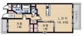 ロイヤルカーサ江坂東(2LDK/5階)の間取り写真