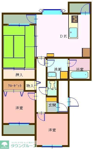 ルイシャトレ希望が丘(3DK/3階)の間取り写真
