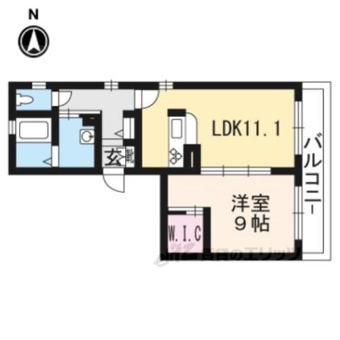 ロイヤルホーク(1LDK/1階)の間取り写真
