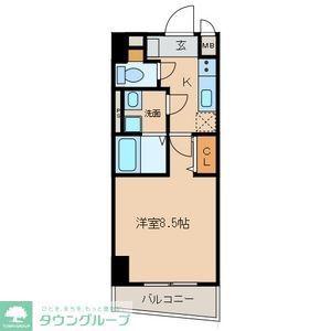 ゲートウェイ尾頭橋(1K/3階)の間取り写真