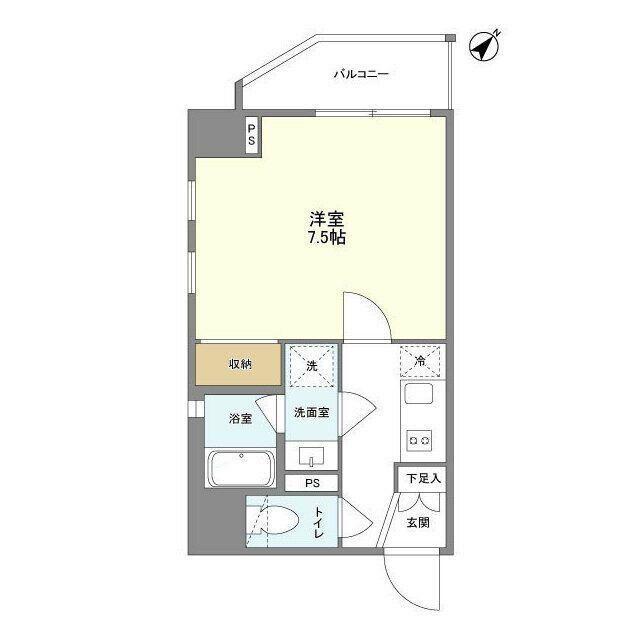 カーサ三崎町(1K/3階)の間取り写真