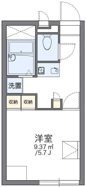 レオパレスクヴェレ(1K/1階)の間取り写真