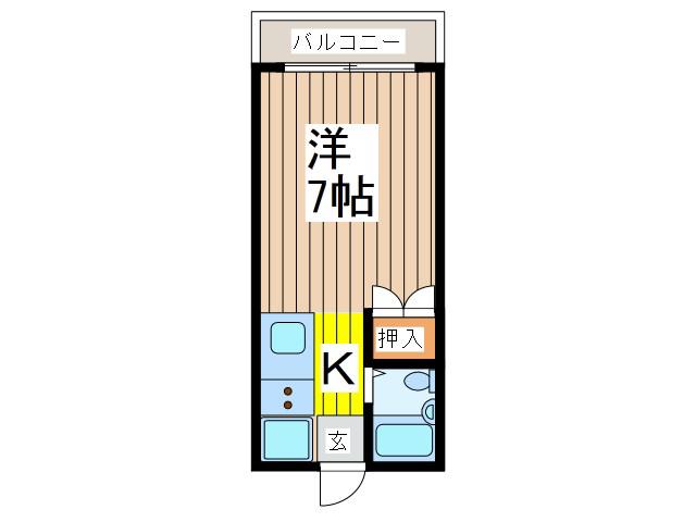 エステートピア芝(ワンルーム/2階)の間取り写真