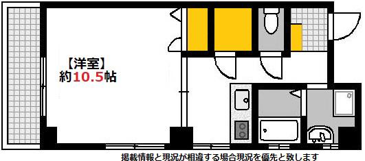 CASA日出(1K/4階)の間取り写真