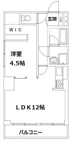 エスポワール瑞穂(1LDK/2階)の間取り写真