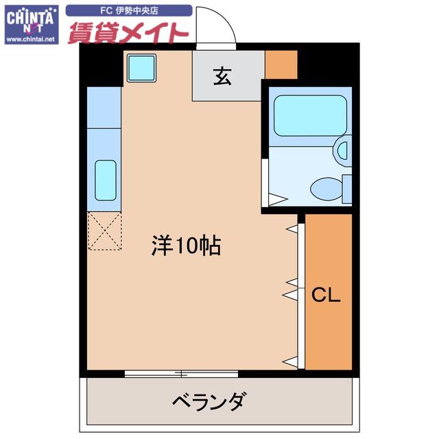 宮町OZビル(ワンルーム/3階)の間取り写真