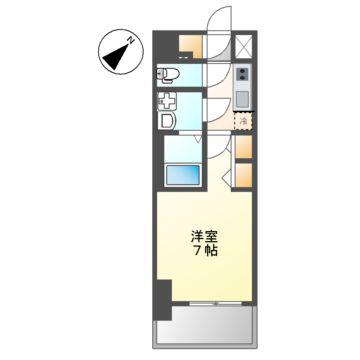 S-RESIDENCE名古屋菊井ALINE(1K/6階)の間取り写真