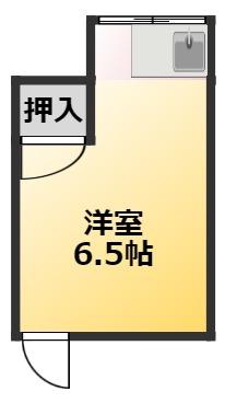 幸吉荘(ワンルーム/2階)の間取り写真