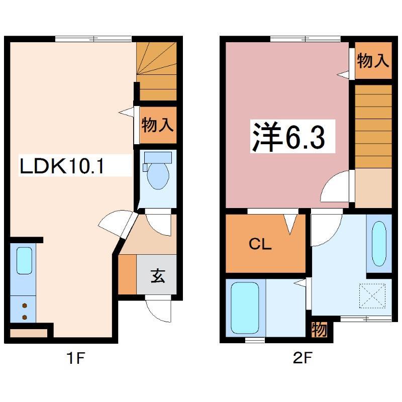 LUXIA(1LDK/1階)の間取り写真