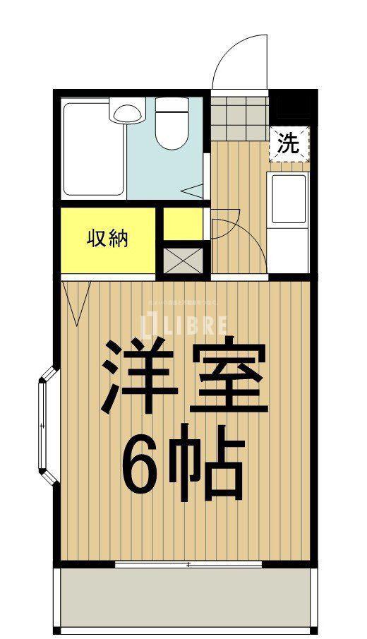 アメニティ・93(1K/5階)の間取り写真