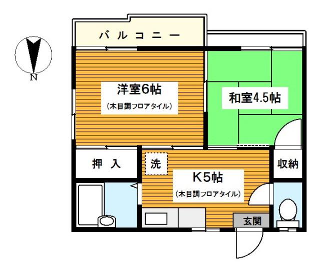 グレイスメゾン(2K/2階)の間取り写真