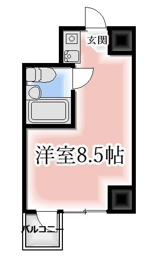 サンセット八事(ワンルーム/4階)の間取り写真